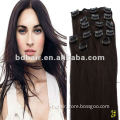 2012 hot sell clip in human hair extensions for black women